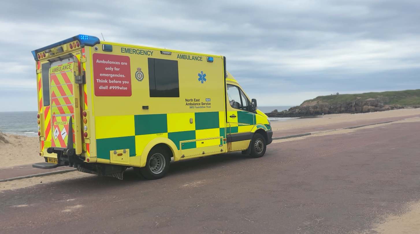 Ambulance at South Shields beach.png