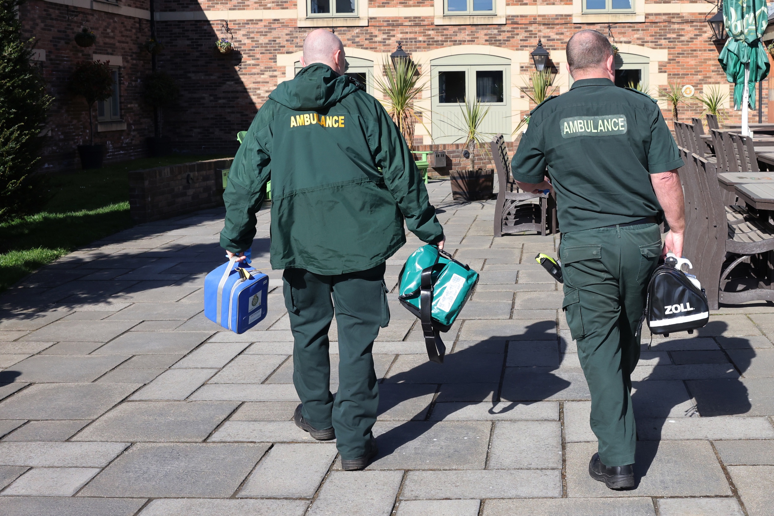 Ambulance Crew with Bags