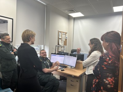 NHS England chief executive Amanda Pritchard visits the Operations Co-ordination Centre at North East Ambulance Service
