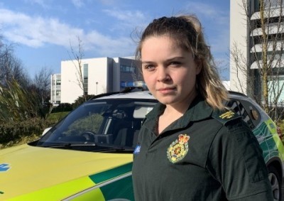 Paramedic apprentice Lauren Kay, who will feature in the new national violence and aggression campaign.jpg